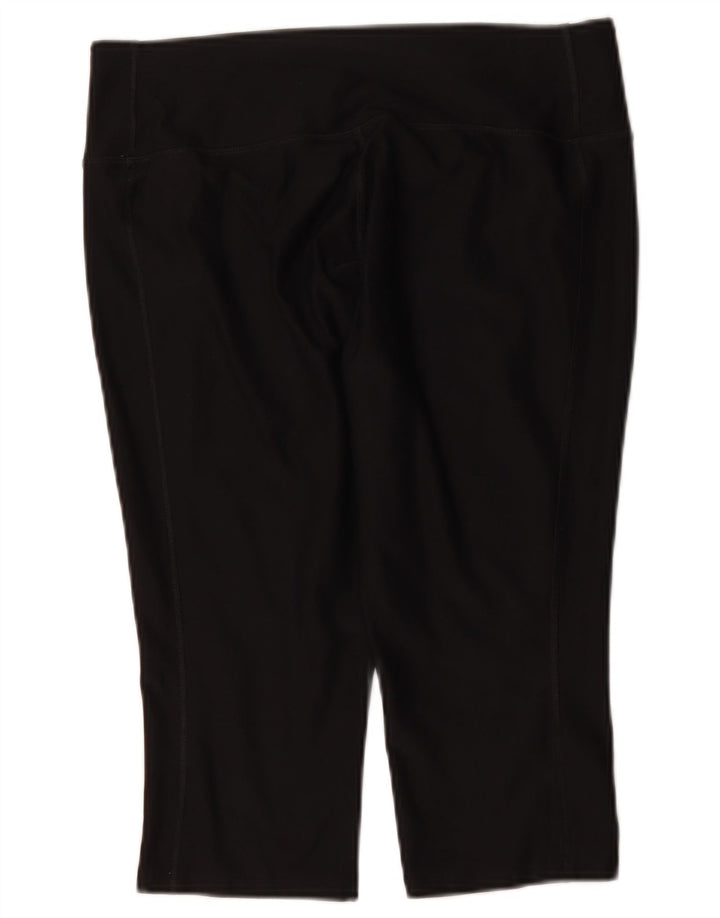 Nike Damen Dri Fit Capri Leggings UK 14 Large Schwarz Polyester