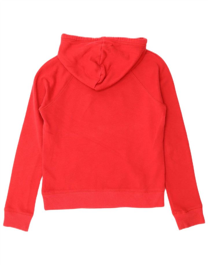 HOLLISTER Damen Graphic Hoodie Pullover UK 6 XS Rote Baumwolle