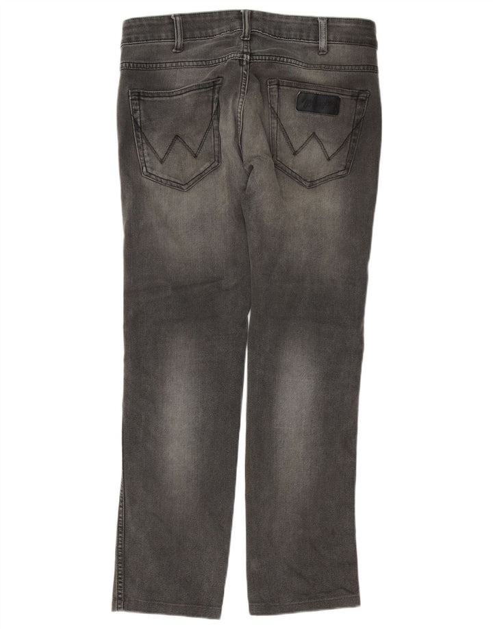 WRANGLER Herren Skanders Straight Jeans W32 L29 Graue Baumwolle