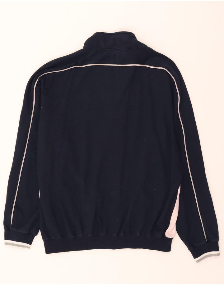 CHAMPION Mens Tracksuit Top Jacket 2XL Navy Blue Colourblock Cotton Vintage Champion and Second-Hand Champion from Messina Hembry 