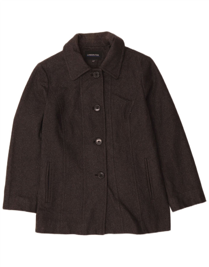 London Fog Damenmantel UK 18 XL Graue Wolle