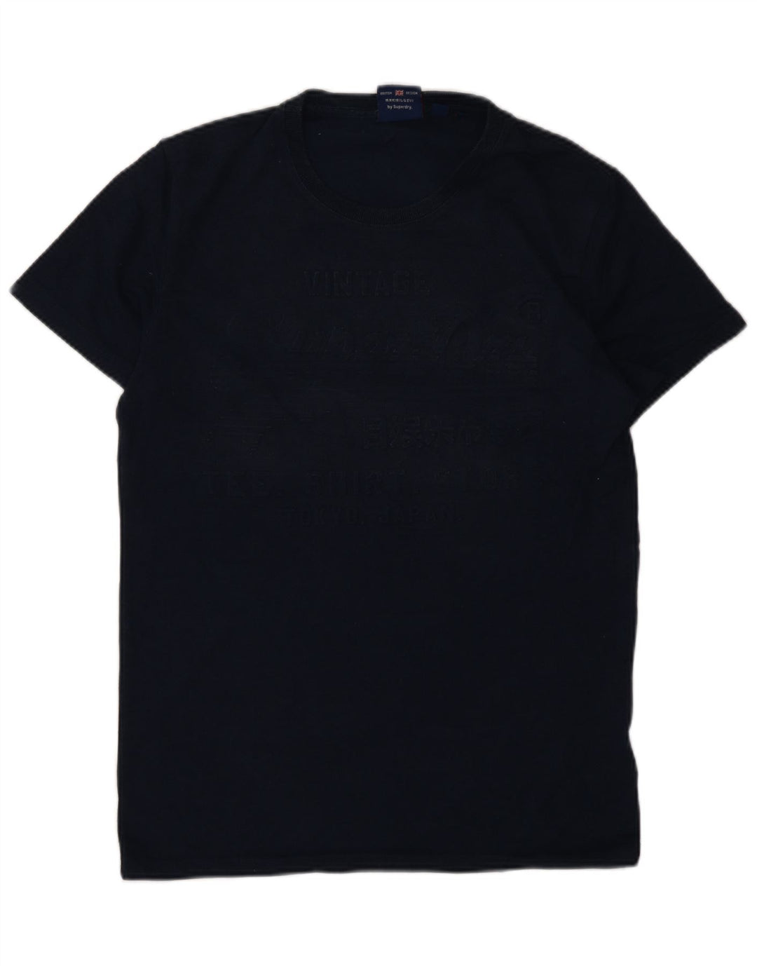 Superdry Herren Grafik-T-Shirt-Oberteil aus Baumwolle in mittlerem Marineblau