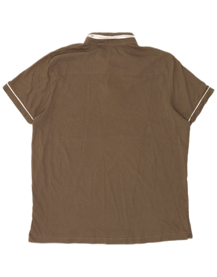 French Connection Herren-Poloshirt, 2XL, Khaki, gestreift, Baumwolle