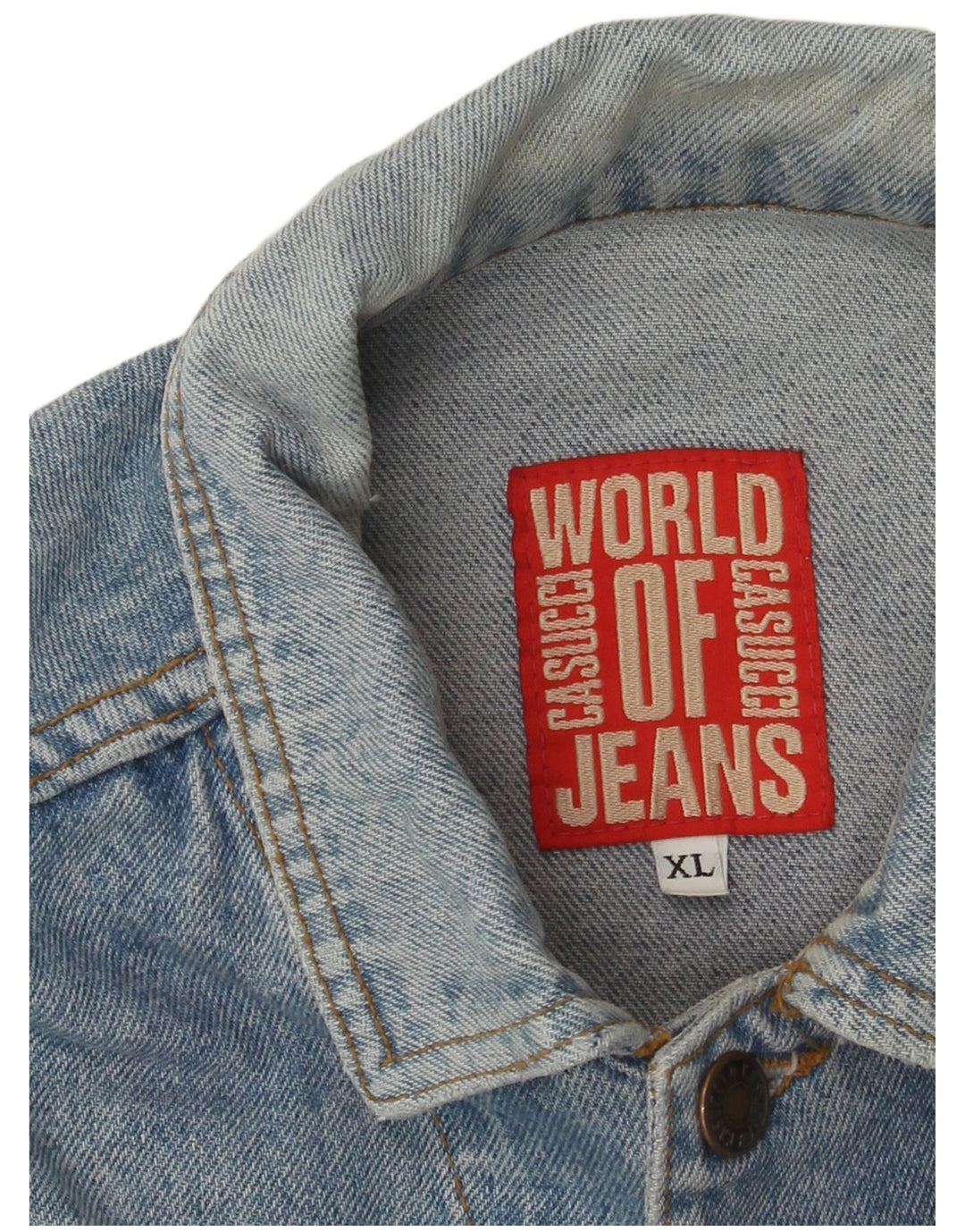 CASSUCI Herren Jeansjacke UK 42 XL Blaue Baumwolle