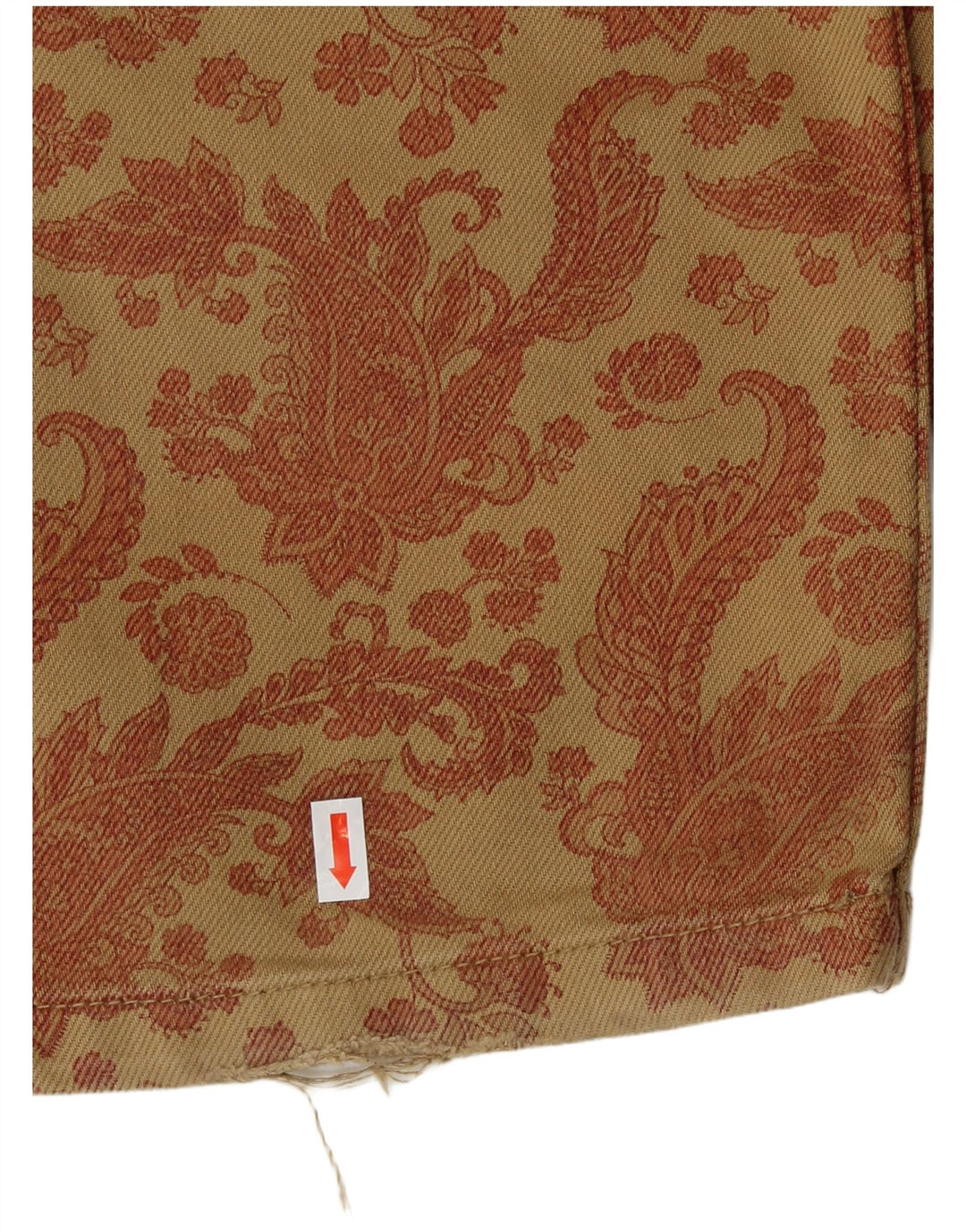 Zara Damen-Freizeithose mit lockerer Passform, Größe M, W28, L30, Braun, Paisleymuster