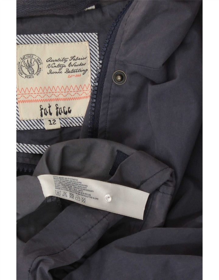 Fat Face Damen-Dufflecoat mit Kapuze, UK 12, mittelmarineblau, Baumwolle