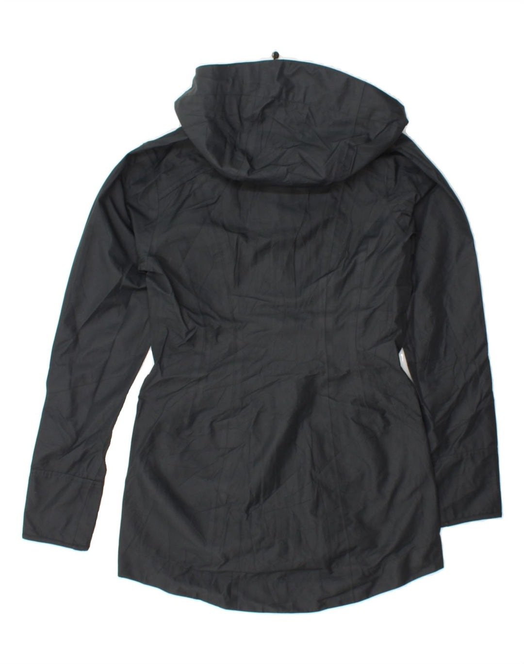 ATHLETA Womens Hooded Raincoat UK 2 2XS Navy Blue Polyester Vintage Athleta and Second-Hand Athleta from Messina Hembry 