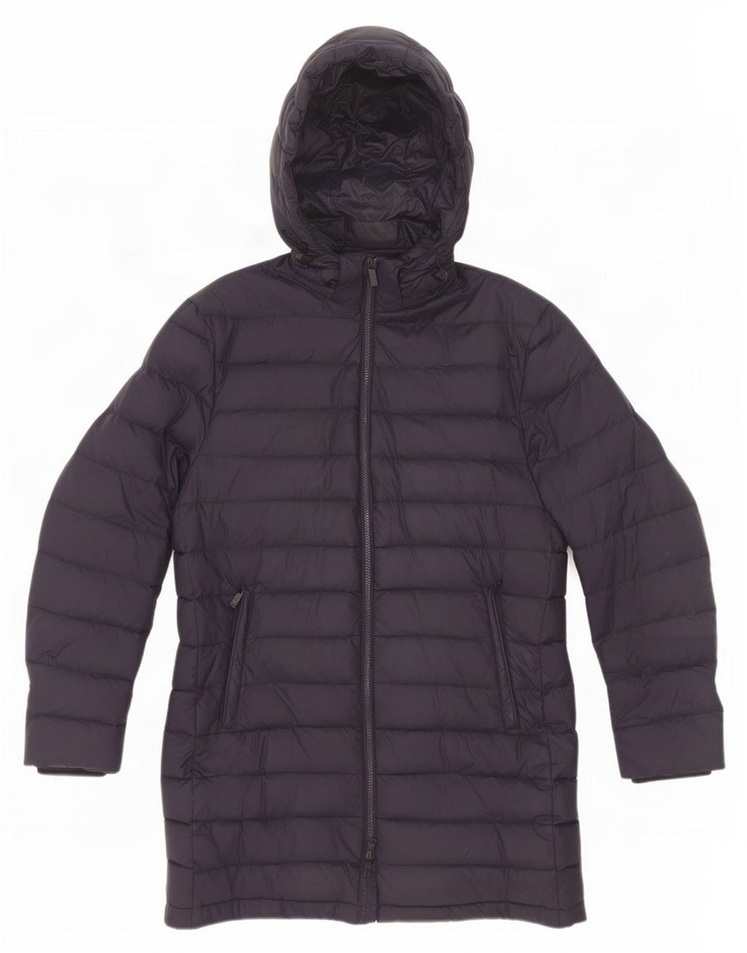 Massimo Dutti Wattierter Damenmantel mit Kapuze, UK 14, mittleres Marineblau