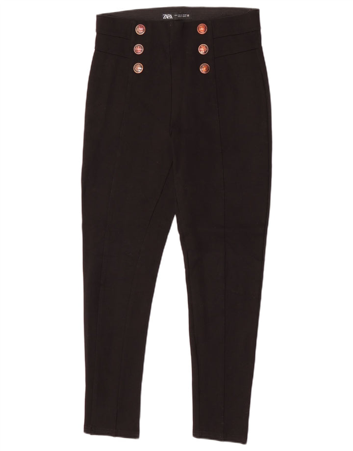 Schmale Freizeithose für Damen von Zara, Größe M, W28, L25, Schwarz