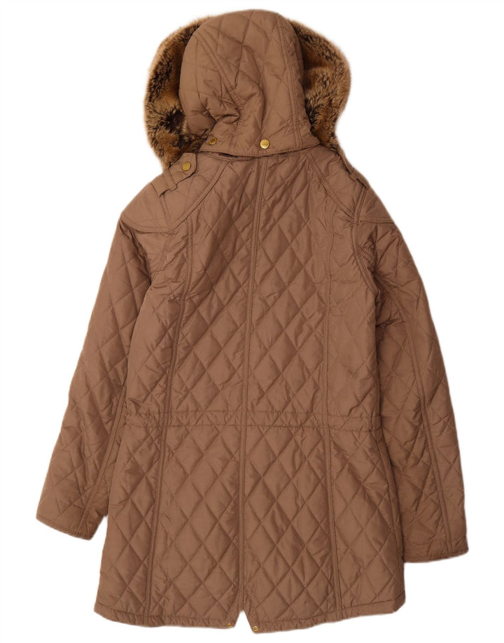 BARBOUR Damen-Steppmantel mit Kapuze, Gr. 8, Beige, Polyester