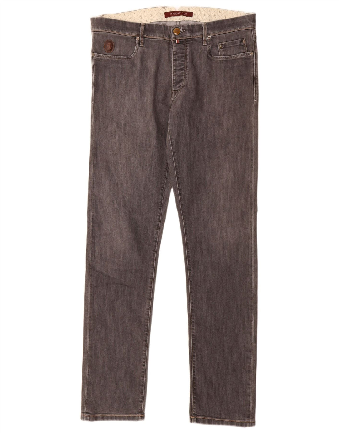 Trussardi Herren Slim Jeans W33 L34 Graue Baumwolle