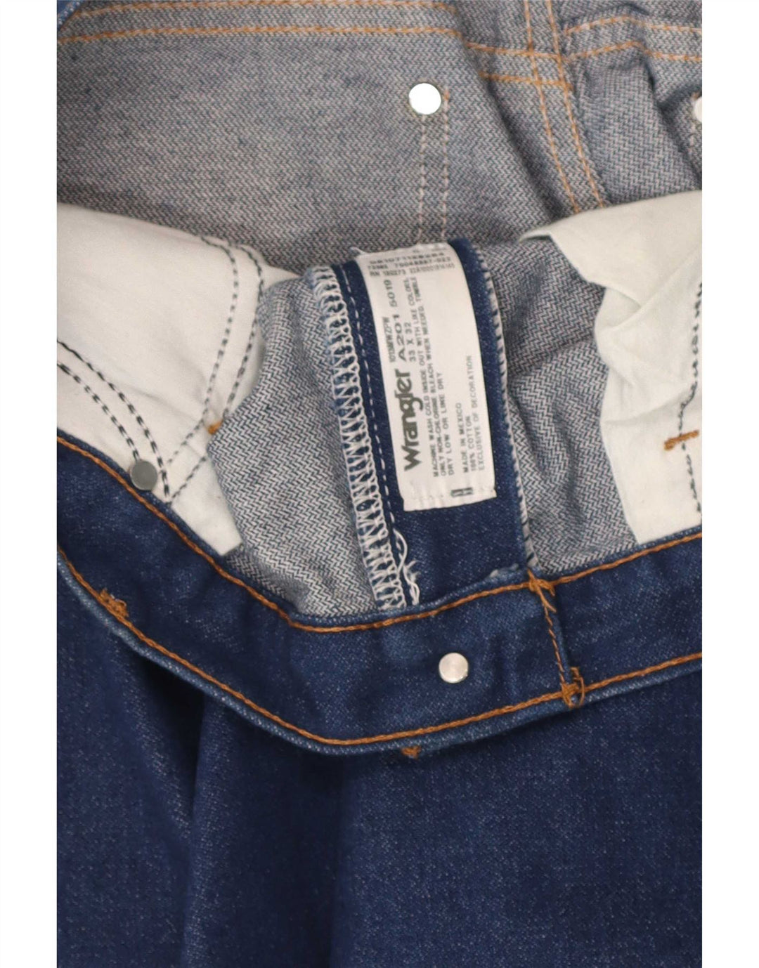 Wrangler Herren Regular Straight Jeans W33 L32 Blaue Baumwolle