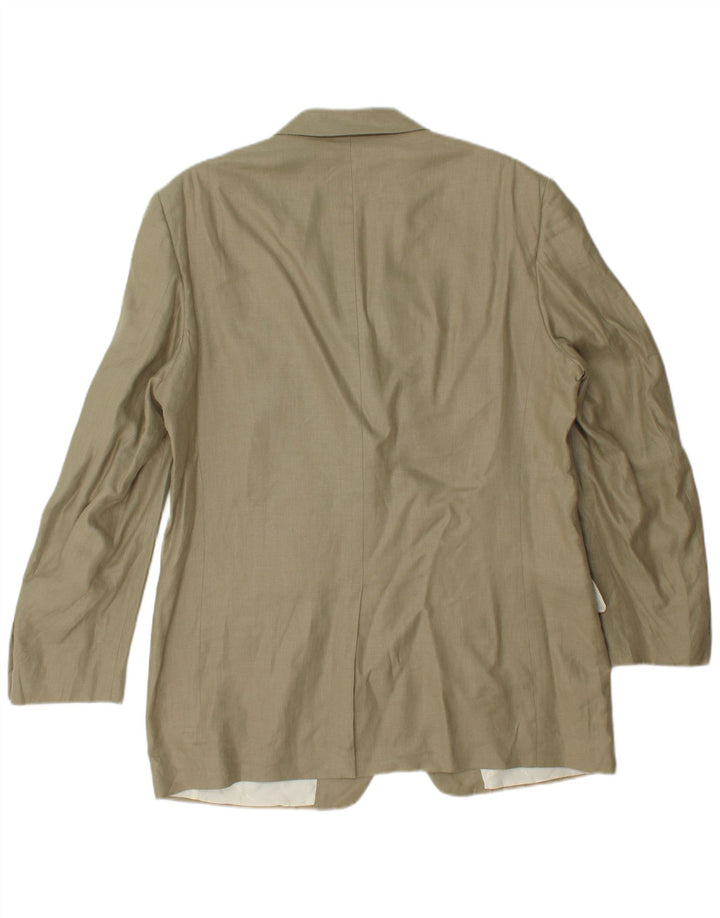 Krizia Herren-Blazer mit 3 Knöpfen, UK 38, mittleres Khaki