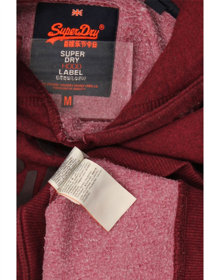 SUPERDRY Herren-Kapuzenpullover mit Grafik, mittlere Burgunder-Baumwolle