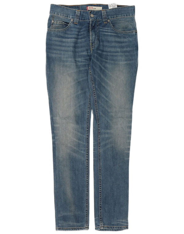 Levi's Damen 511 Slim Jeans W32 L34 Blaue Baumwolle