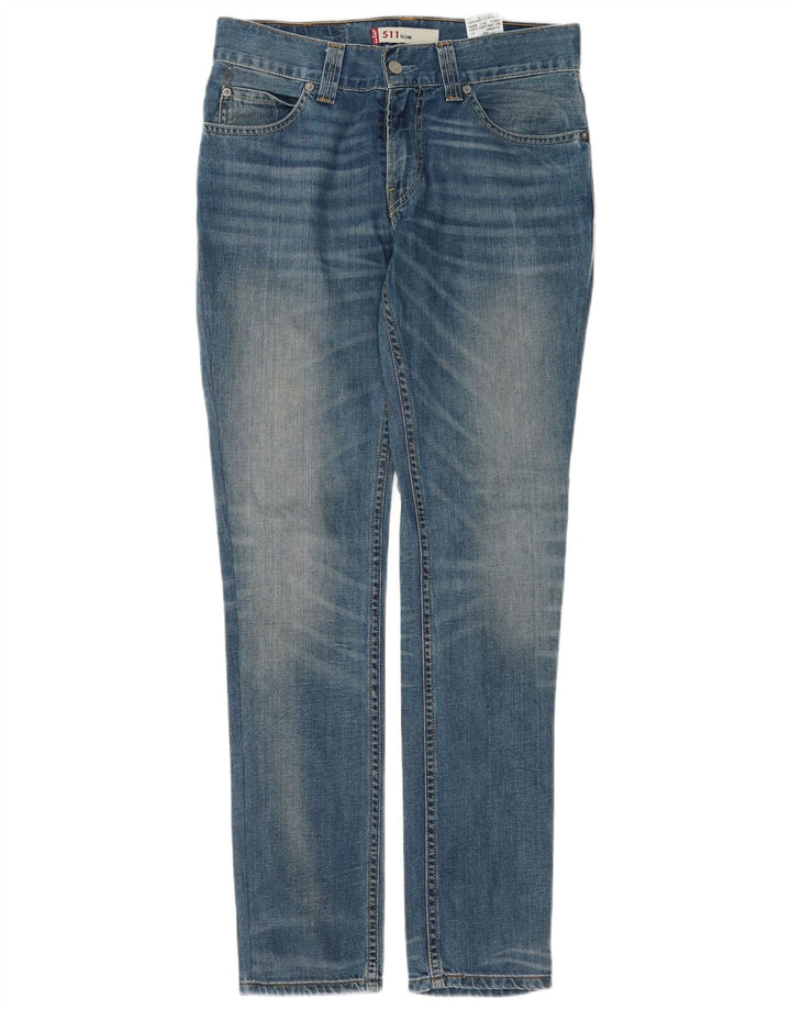 Levi's Damen 511 Slim Jeans W32 L34 Blaue Baumwolle