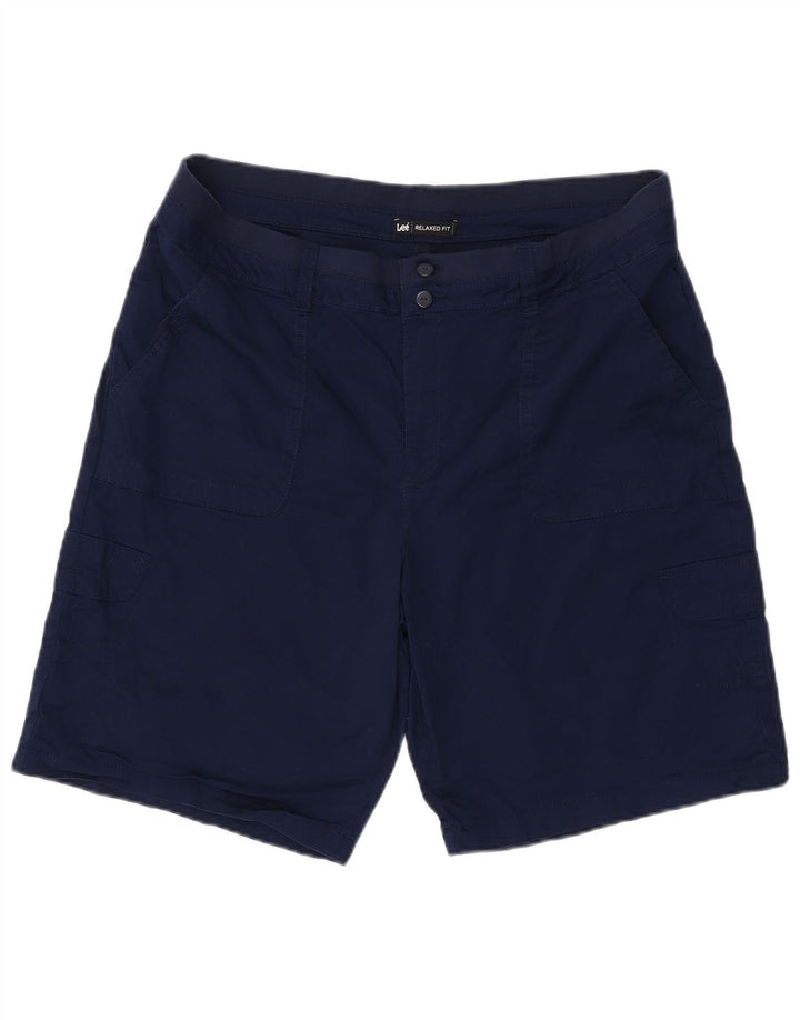 LEE Damen-Cargoshorts mit entspannter Passform, US 18, 2XL, W38, marineblaue Baumwolle