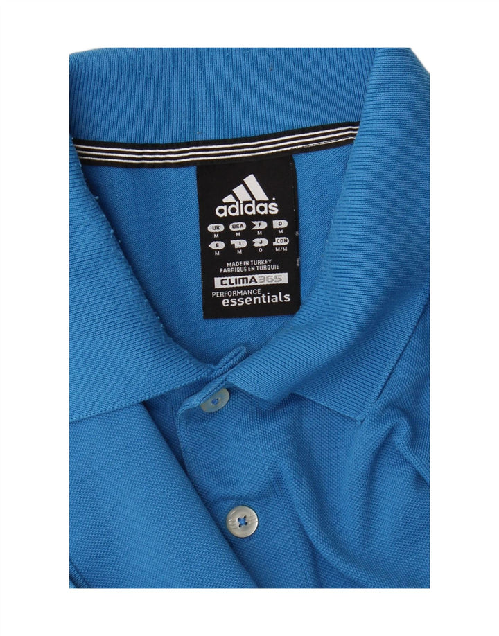 ADIDAS Mens Clima 365 Polo Shirt Medium Blue Vintage Adidas and Second-Hand Adidas from Messina Hembry 