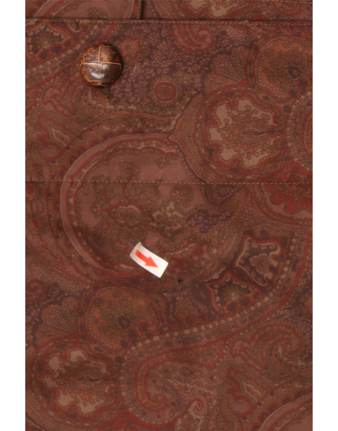 Vintage Damen Übergroßer Mantel mit Kapuze EU 42 Große braune Paisley-Wolle