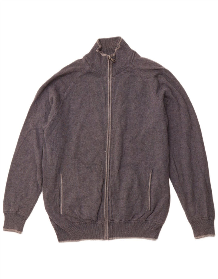Marks & Spencer Herren-Strickjacke aus mittelgrauer Baumwolle