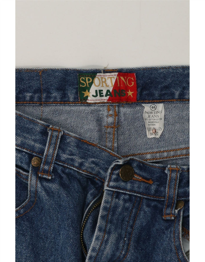 Sporting Damen Tapered Jeans IT 44 Medium W30 L27 Blaue Baumwolle