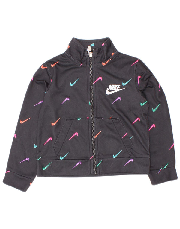 Nike Baby-Mädchen-Trainingsanzugoberteil mit Grafik, 12–18 Monate, Schwarz