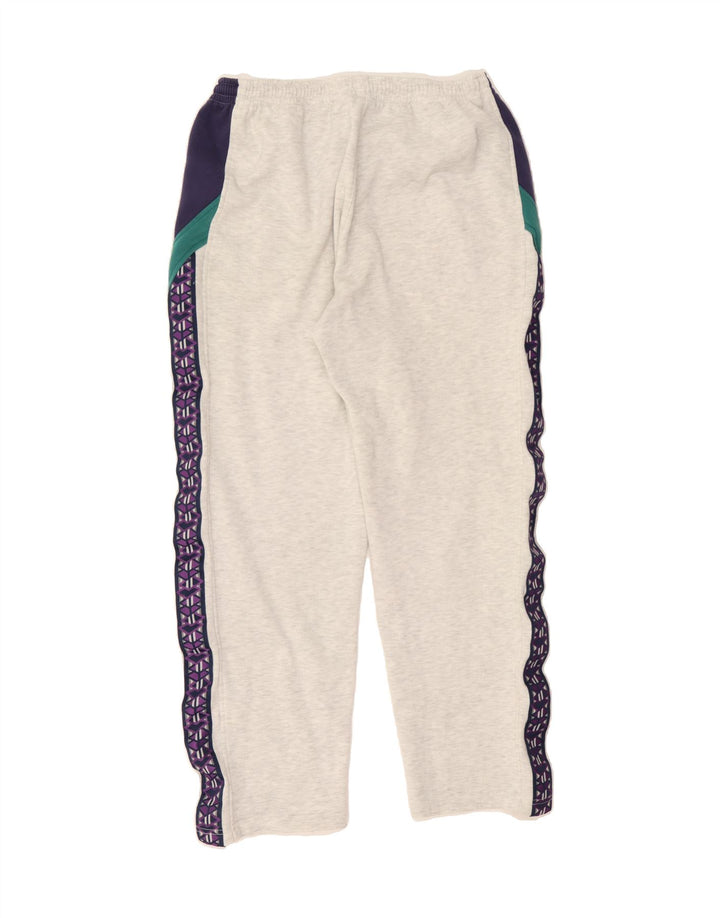LOTTO Womens Tracksuit Trousers UK 14 Large Grey Colourblock Polyester Vintage Lotto and Second-Hand Lotto from Messina Hembry 