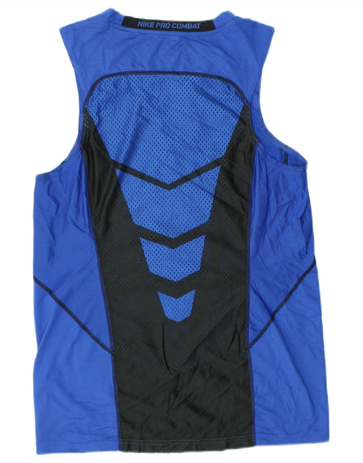 Nike Herren-T-Shirt mit Grafik, Mittelblaues Farbblock-Polyester