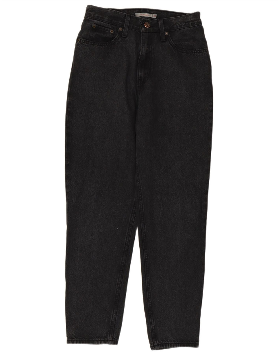 Levi's Damen Mom Tapered Jeans W26 L28 Grau Baumwolle 80er Jahre