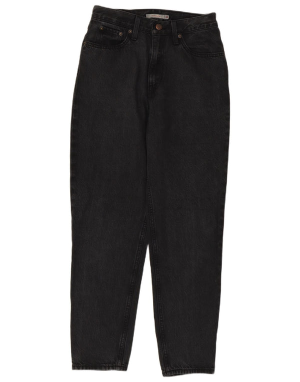 Levi's Damen Mom Tapered Jeans W26 L28 Grau Baumwolle 80er Jahre