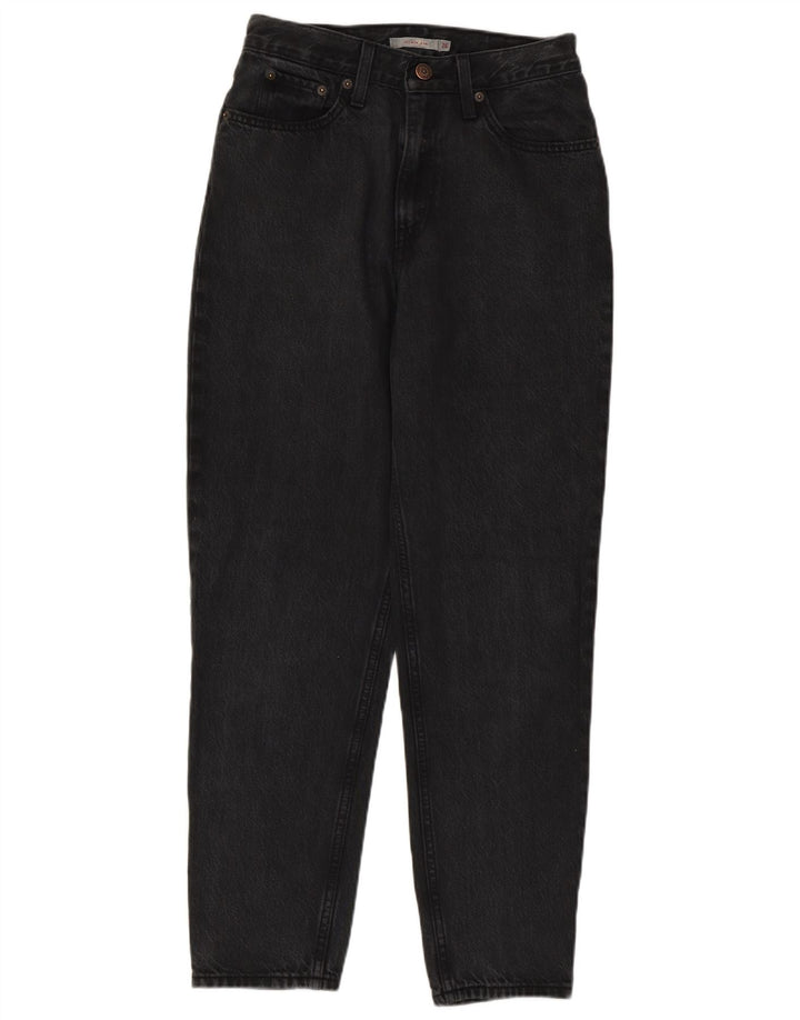 Levi's Damen Mom Tapered Jeans W26 L28 Grau Baumwolle 80er Jahre