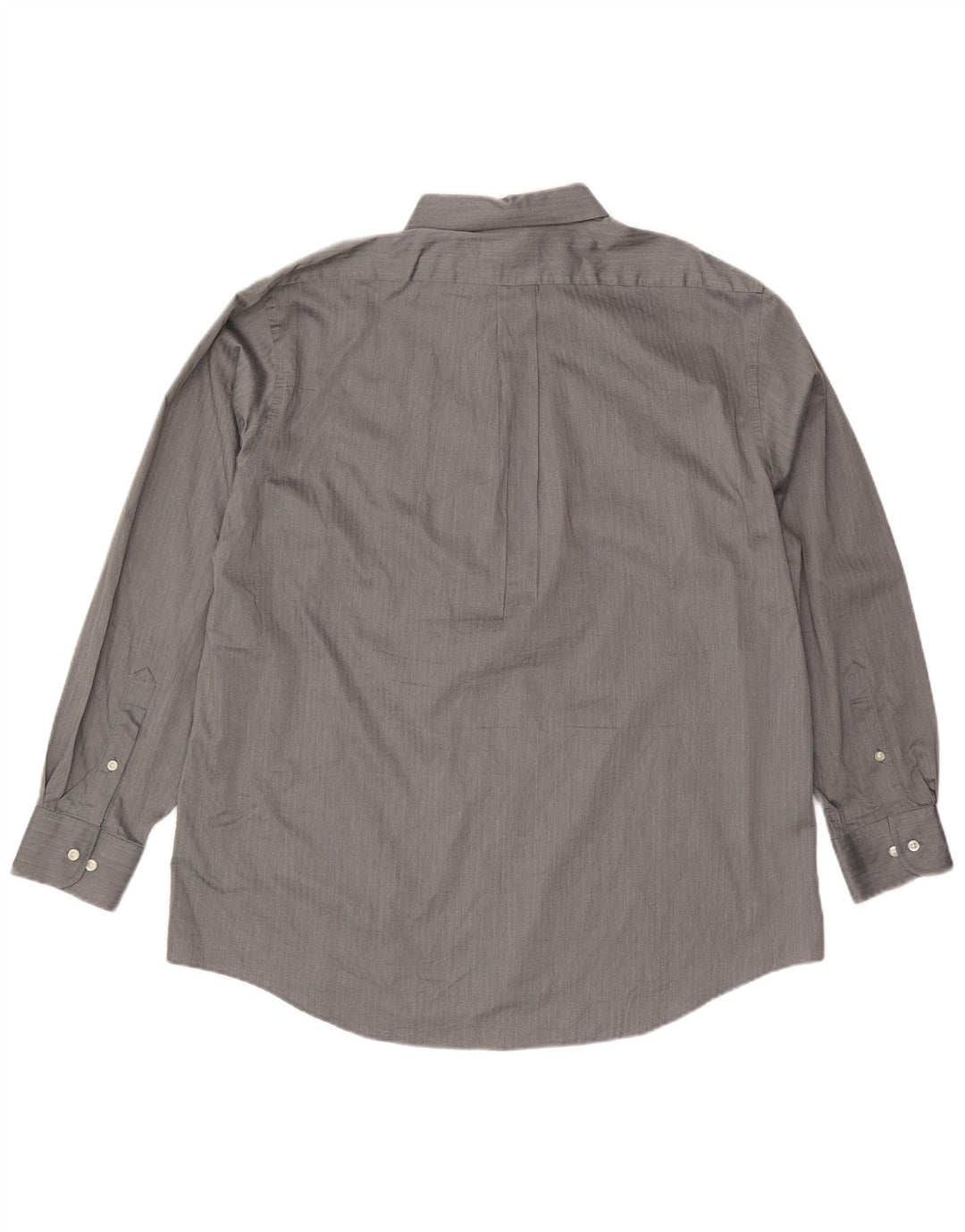 CHAPS Herren-Hemd mit normaler Passform, Größe 17 1/2 XL, graue Baumwolle mit Fischgrätenmuster