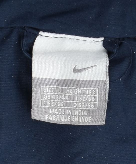 NIKE Herren-Windbreaker-Jacke, UK 42/44, groß, marineblau, Polyester