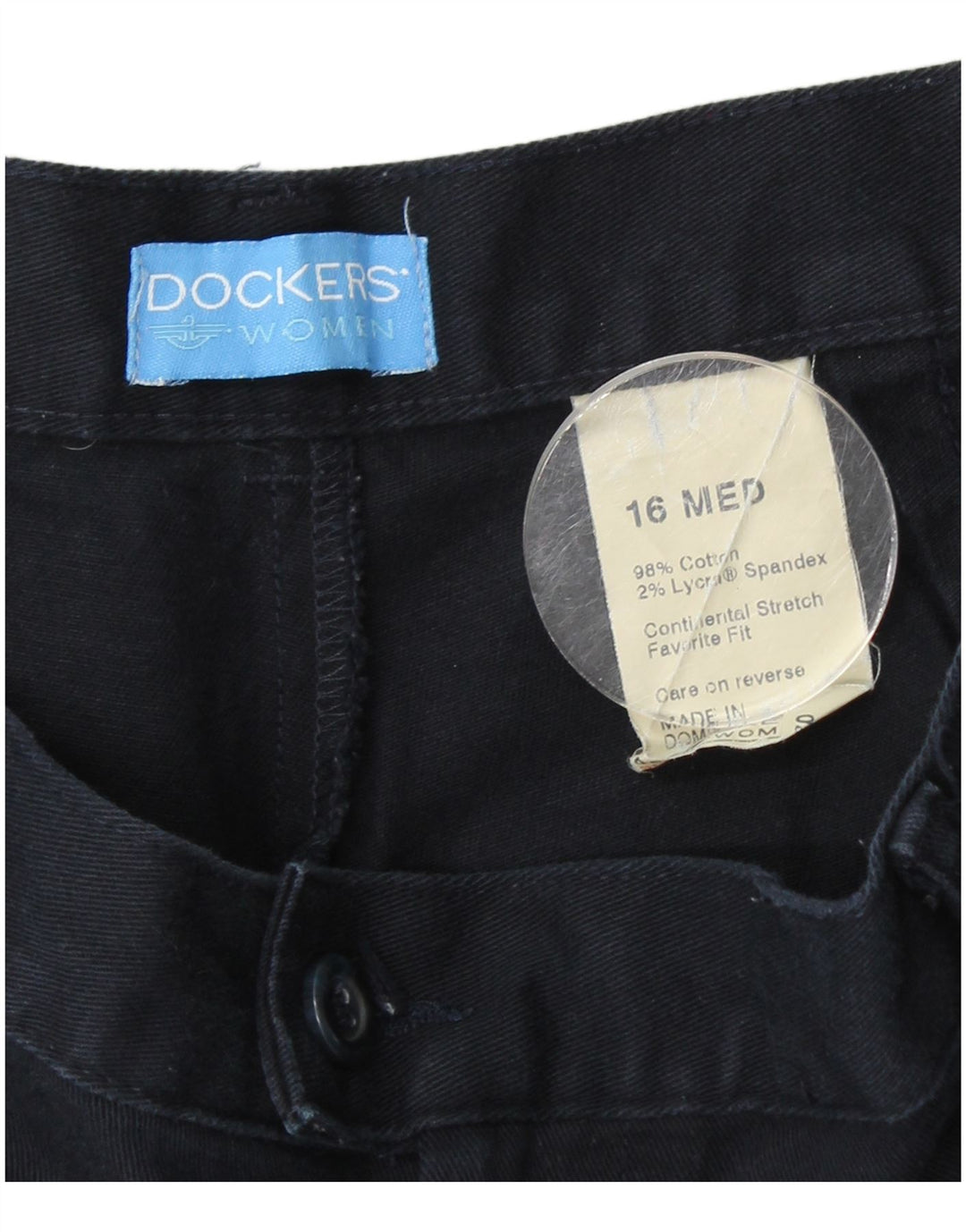 DOCKERS Damen-Freizeithose mit hoher Taille, US 16, 2XL, W34, L30, Marineblau