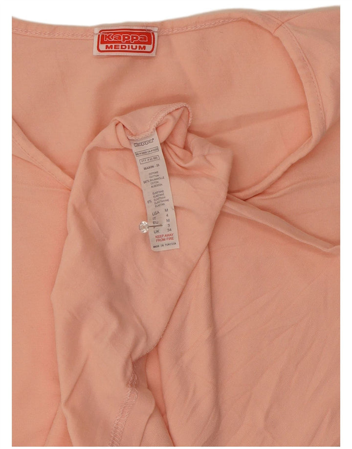 Kappa Damen T-Shirt Top UK 12 Mittelrosa Baumwolle