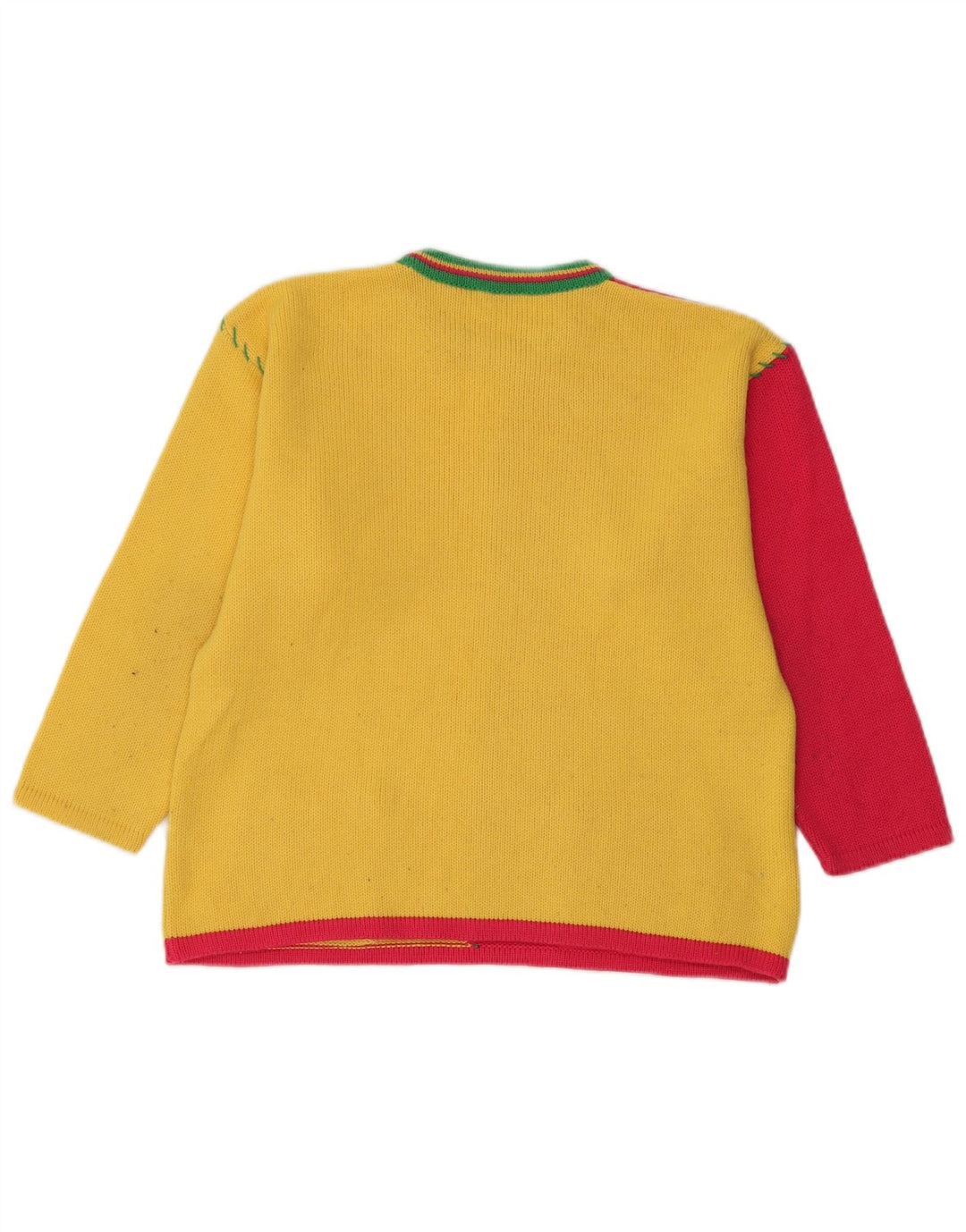 Brummell Damen-Pullover mit Rundhalsausschnitt, UK 12, Mittelgelb, Farbblock