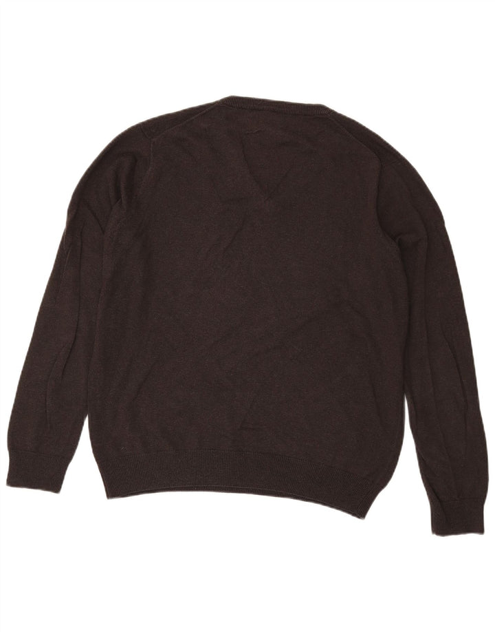 Gant Herren-Pullover mit V-Ausschnitt, Größe S, Braun