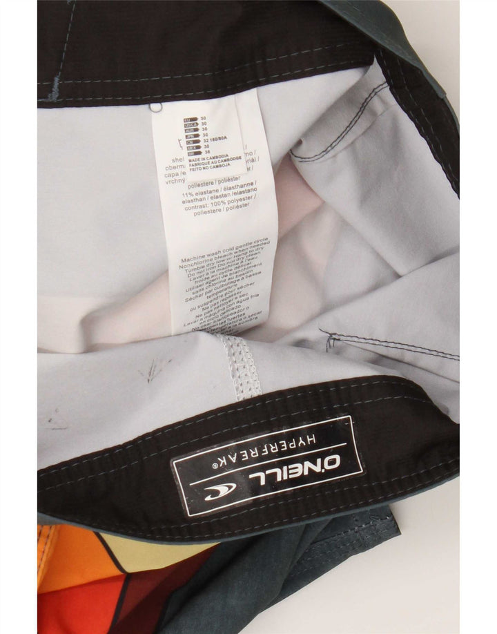 O'Neill Herren-Badeshorts, mittelgroß, mehrfarbig, gestreift, Polyester