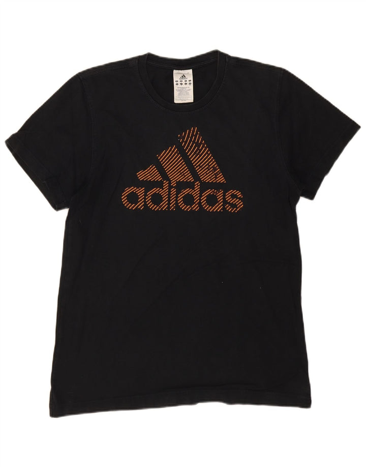 Adidas Herren Grafik T-Shirt Top Medium Schwarz Baumwolle