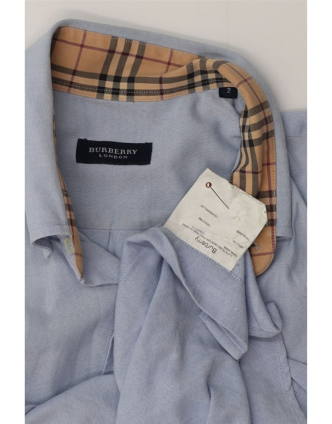 BURBERRY Herrenhemd mittelblaue Baumwolle