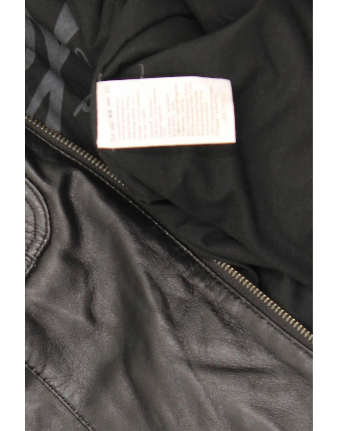 Vintage Damen Militär-Leder-Racer-Jacke UK 12 Mittelschwarzes Leder