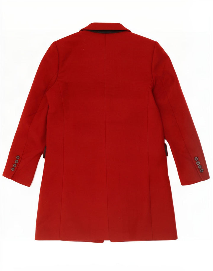 Zara Damen Longline 2 Button Blazer Jacke UK 14 Mittelrot