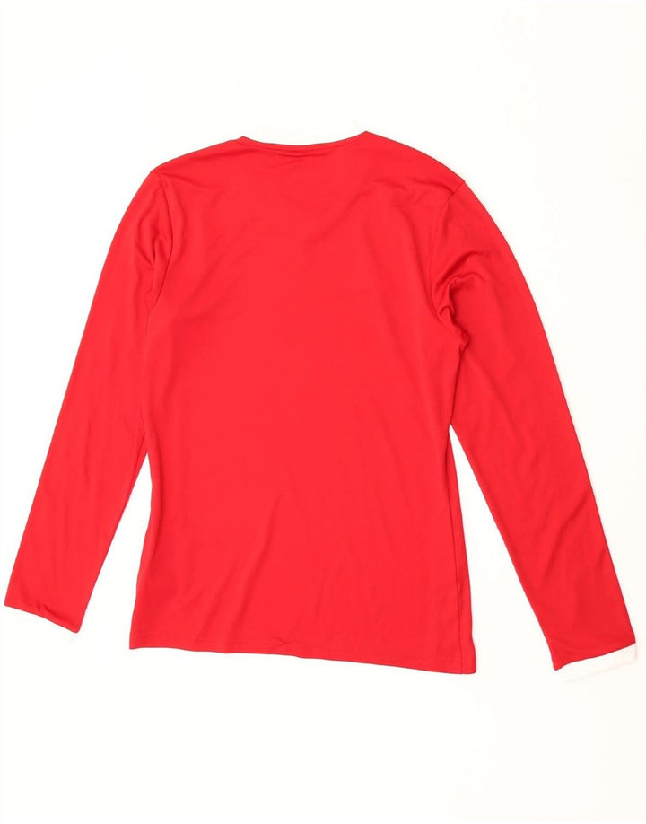 ADIDAS Herren Climalite Top Langarm Klein Rot Polyester