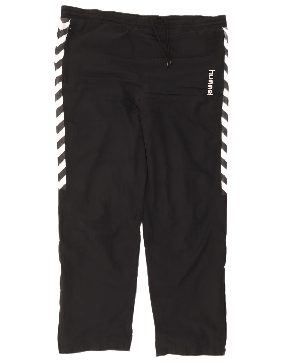 Hummel Herren-Trainingshose mit Grafik, groß, schwarzes Farbblock-Polyester
