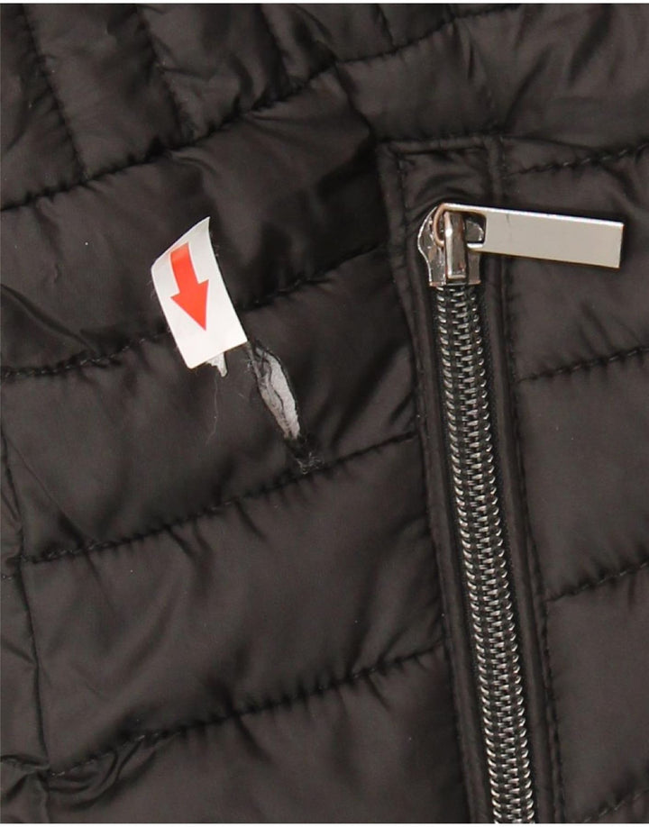 Zara Damen-Kapuzenjacke, wattiert, Gr. 10, Größe S, Schwarz, Polyester