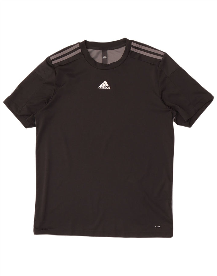 Adidas Herren T-Shirt Top Medium Schwarz Colourblock