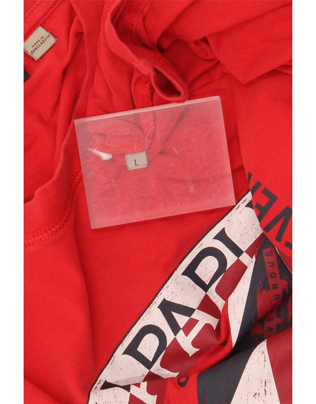 NAPAPIJRI Herren-T-Shirt mit Grafik, Größe L, Rot