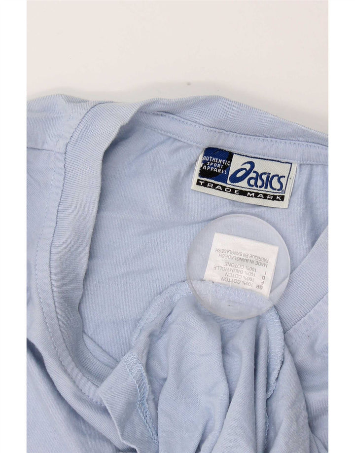 Asics Herren T-Shirt Top XL blau gestreift aus Baumwolle