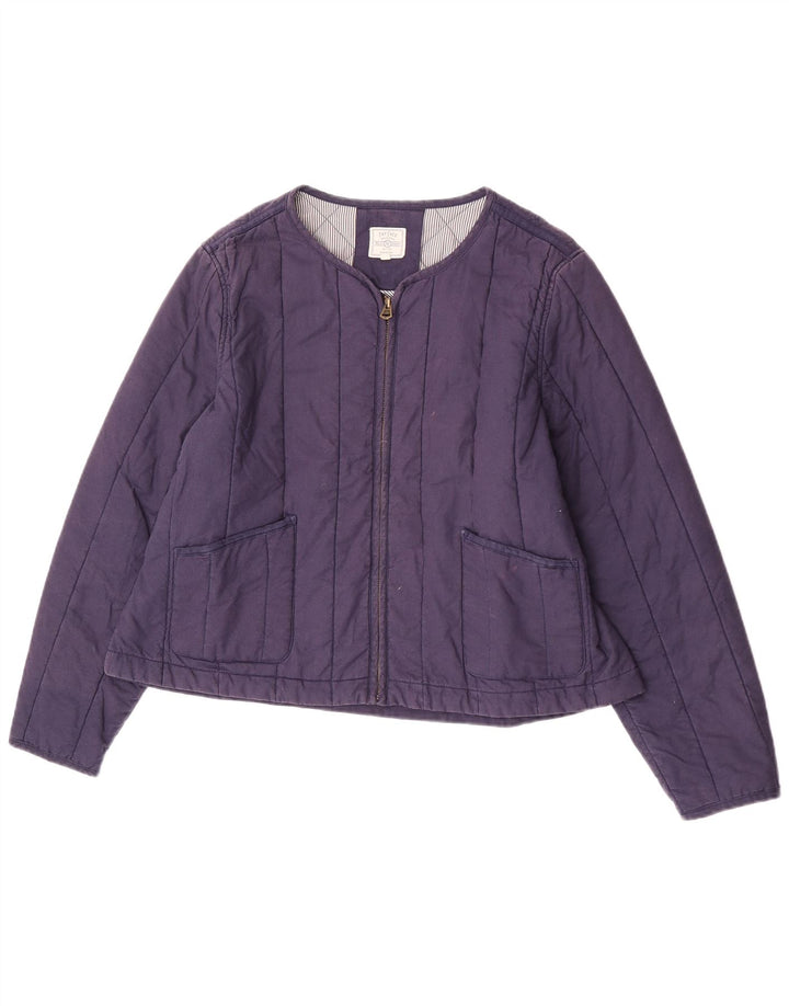 Fat Face Damen Steppjacke UK 18 XL Marineblau Baumwolle