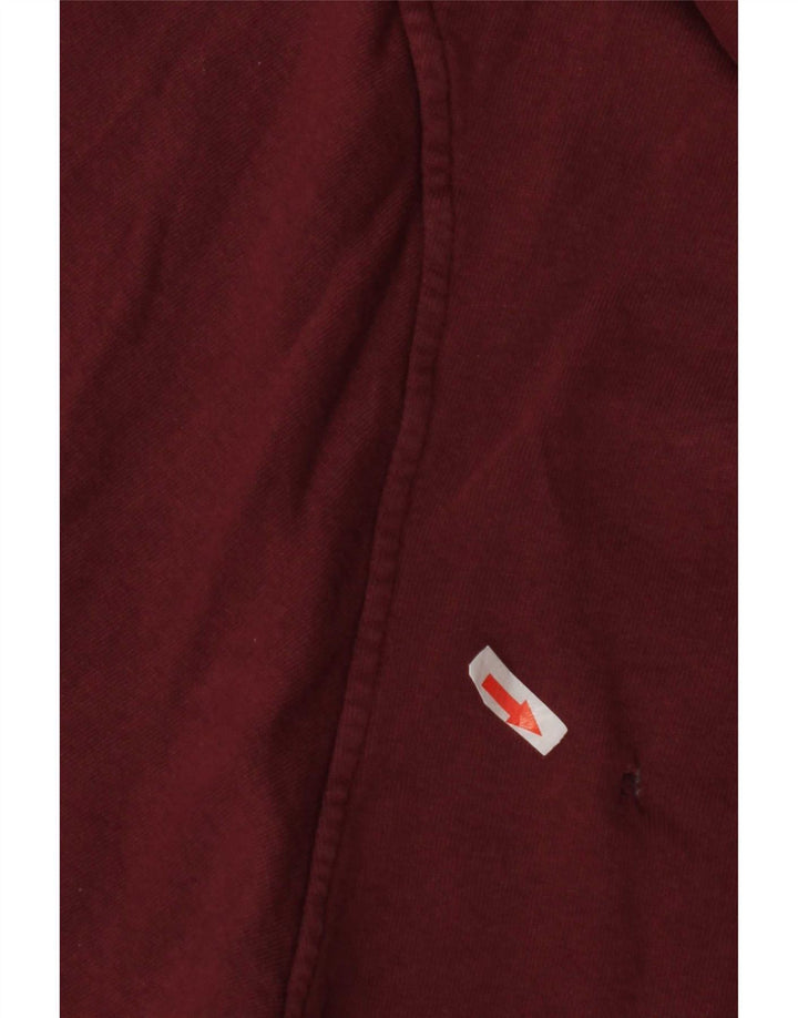 Pull & Bear Damen-Kapuzenpullover mit Grafik, übergroß, Gr. 14, Mittelbordeauxrot